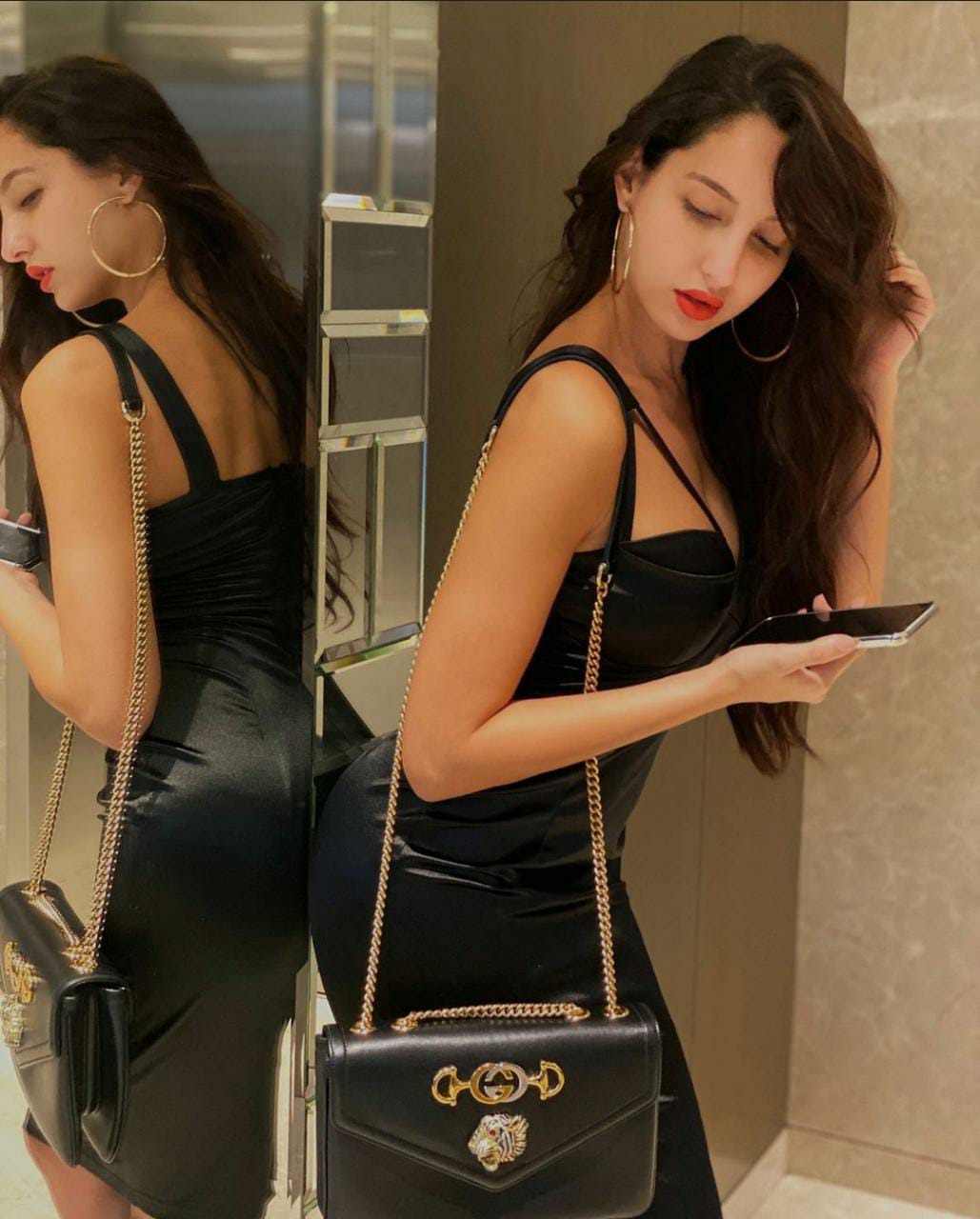 Nora Fatehi's Bodycon Dresses Are A Hit When Her Rs 3.2 Louis Vuitton Lakh  Handbag Adds Pizzazz To The Look