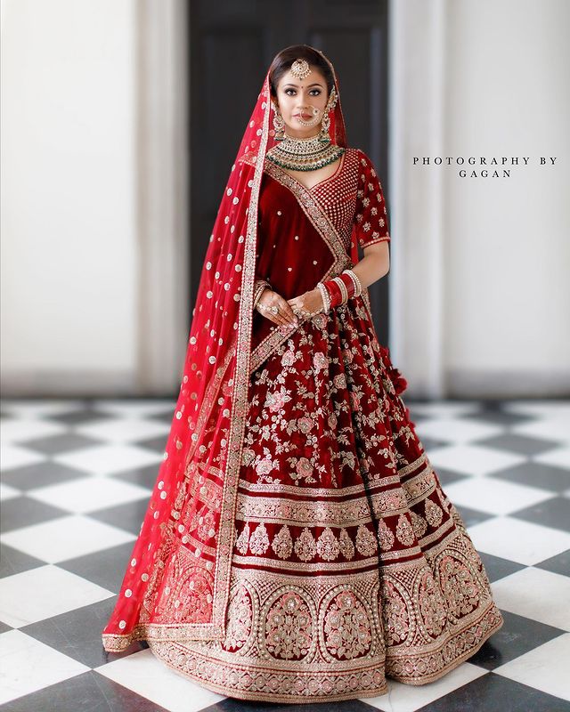 Buy Premium Velvet Sabyasachi Designer Lehenga Choli, Bridal Lehenga Choli,  Indian Wedding Lengha, Nikaah Wear Lehenga Choli 2 Dupatta for Women Online  in India - Etsy