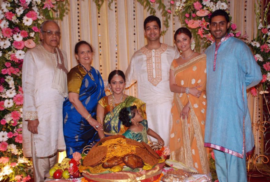 Krishnaraj Rai, Brindya Rai, Abhishek Bachchan, Aditya Rai, Aishwarya Rai Bachchan and Shrima Rai