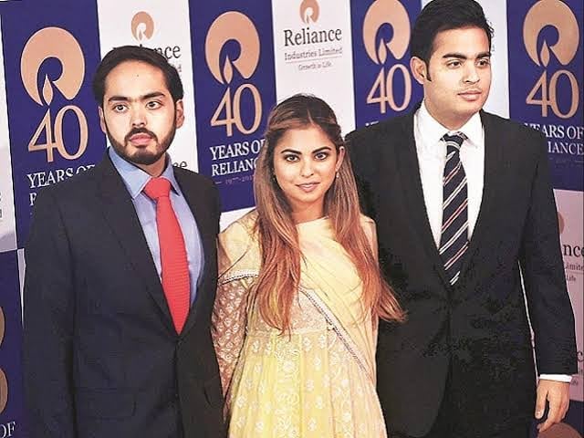 Akash Ambani, Isha Ambani and Anant Ambani