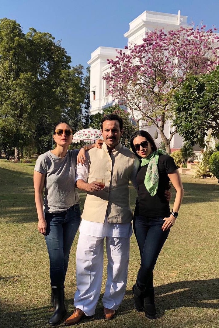 Saif Ali Khan, Kareena Kapoor Khan and Karisma Kapoor