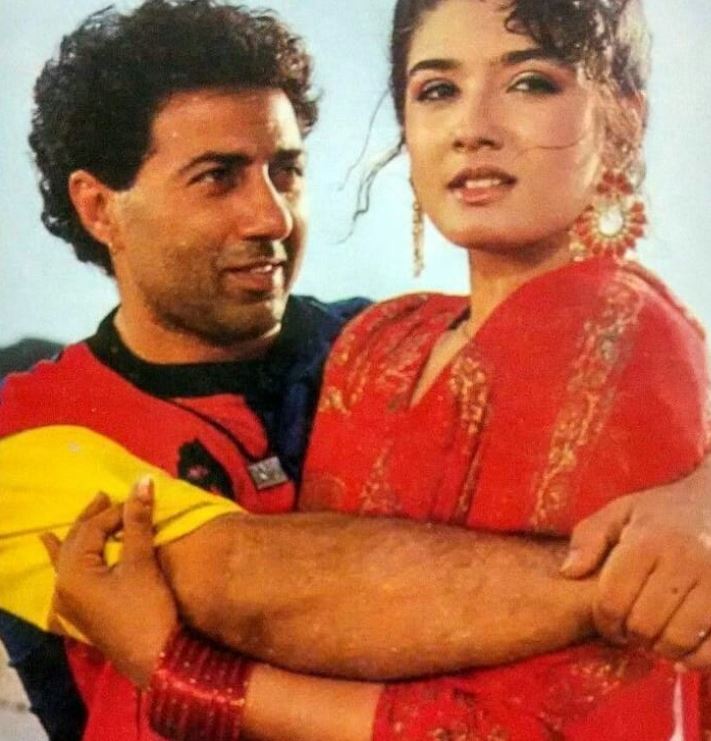 Sunny Deol and Raveena Tandon