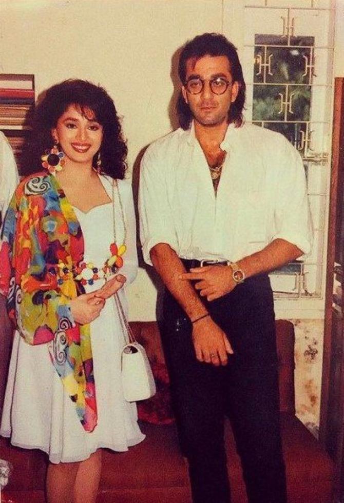 Sanjay Dutt and Madhuri Dixit