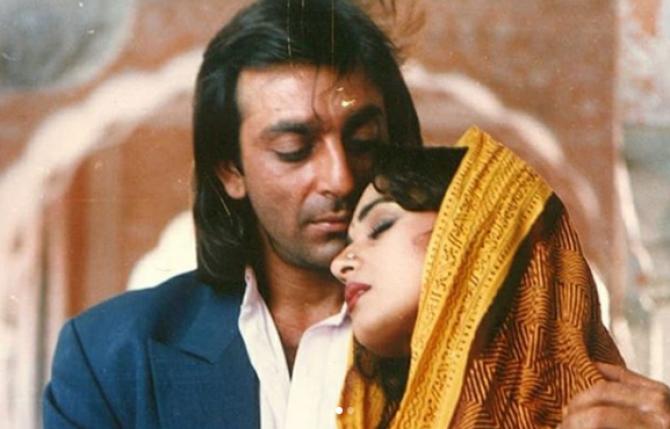 Madhuri Dixit and Sanjay dutt