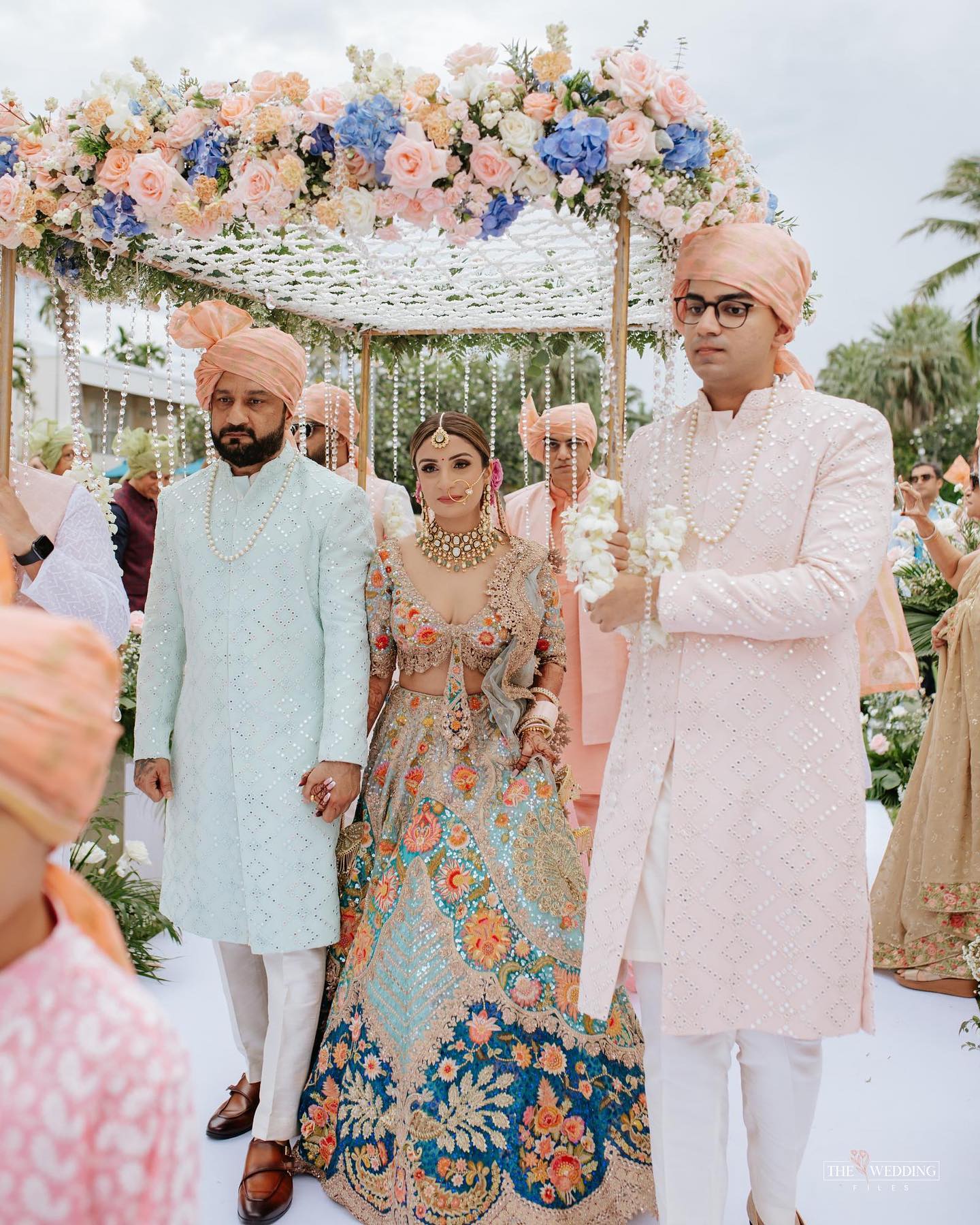 The Bride Gives Peacock Vibes In A Sapphire-Lapis Blue-Hued