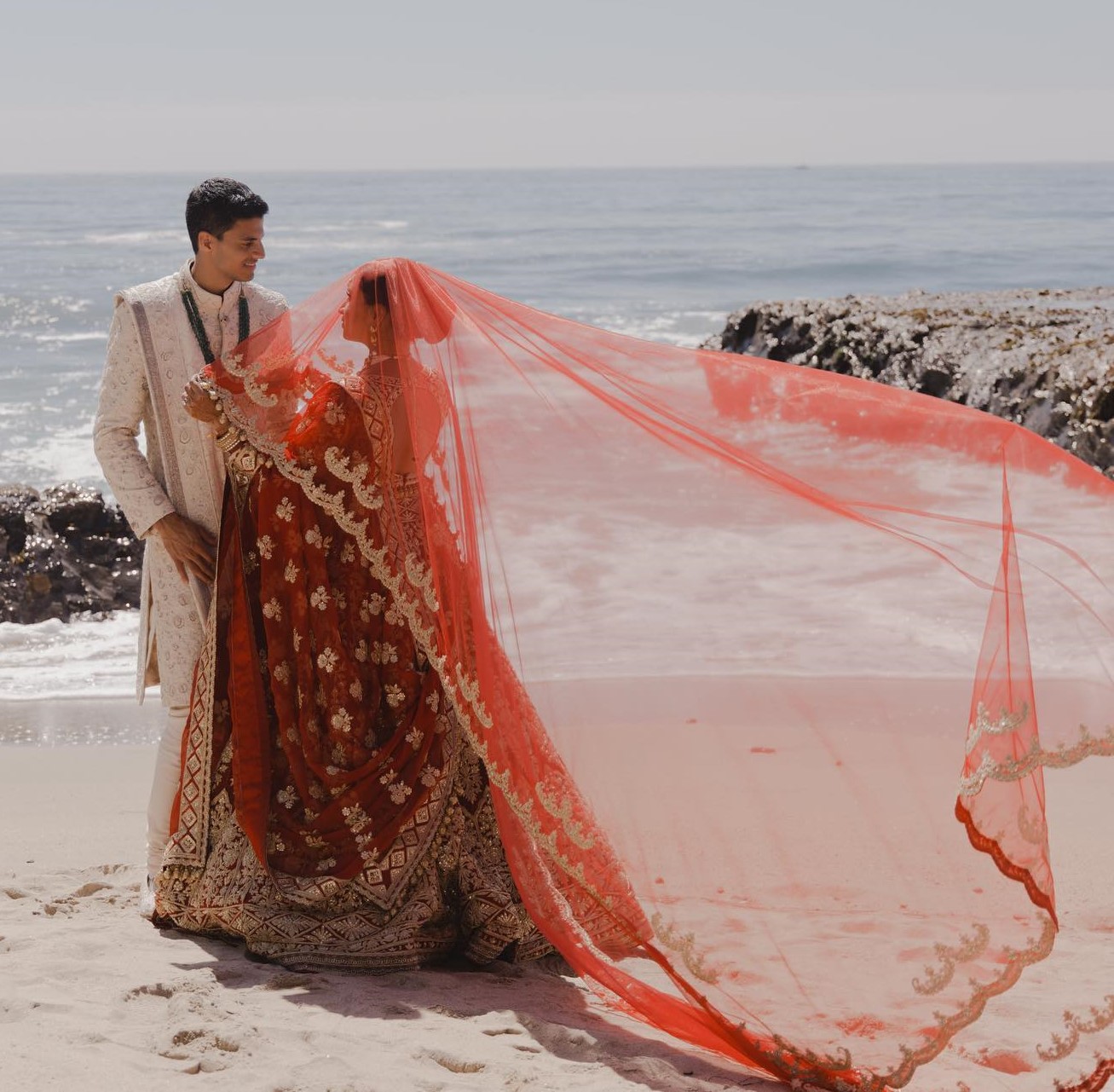 Indian Designer Blue and Yellow Bridal lehenga Choli with long Veil and  Embellishment -