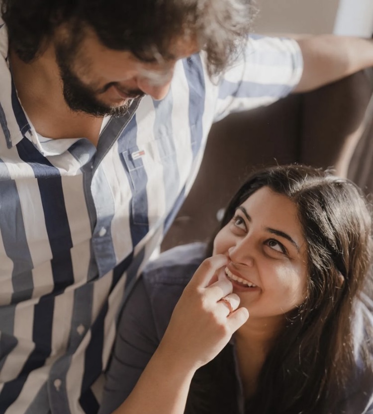 Bride To Be Manjima Mohan Shares Pre Wedding Photos With Gautham Karthik Flaunts Her Diamond Ring 