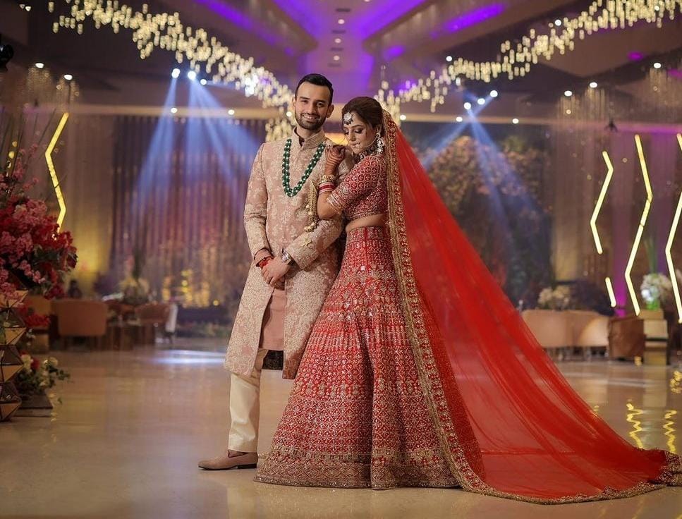 Bride and Groom Custom red outfit – Ricco India