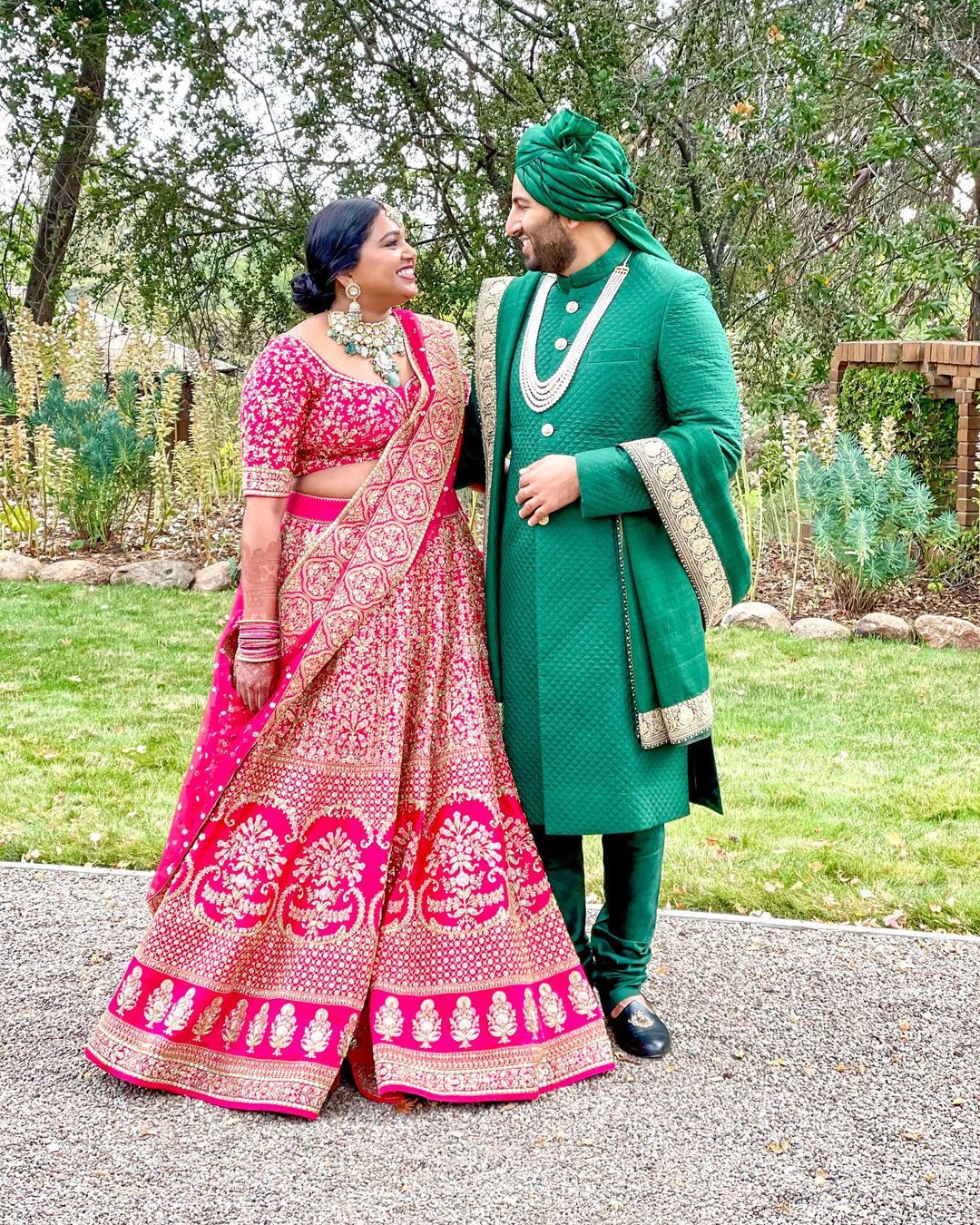Mahavir Wedding Couture presents complementary matching wedding attire for  men and women. . . . Bride: @i.palaksharma Groom:… | Instagram