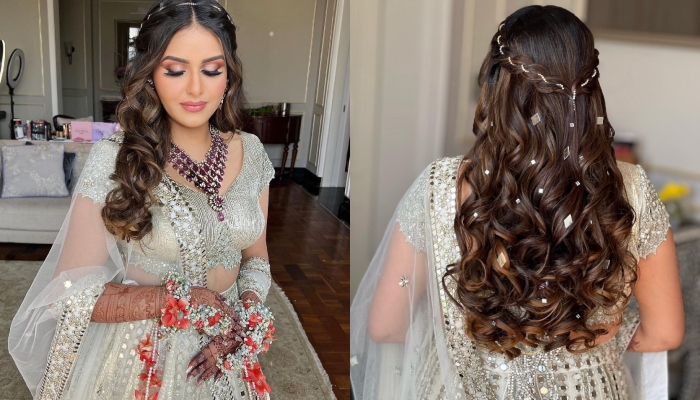 Desirable Front Hairstyle for Lehenga  Easy  Trendy Hairstyle for Girls   Simple Hairstyles 2023  YouTube