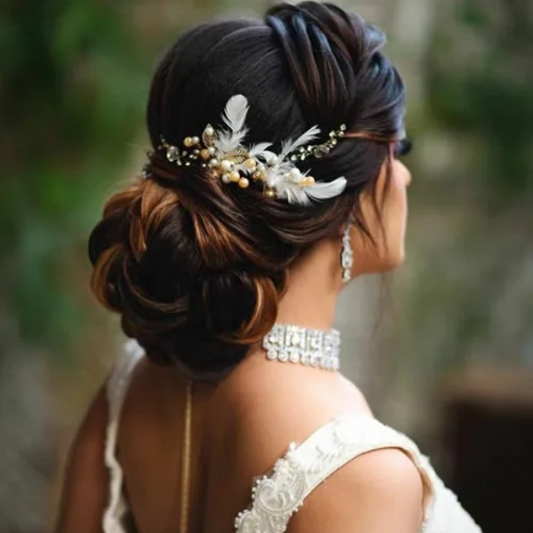 10+ Hairstyles That Bridesmaids Can Don On Their BFF's Special Day! |  Indian bridal hairstyles, Indian hairstyles, Engagement hairstyles