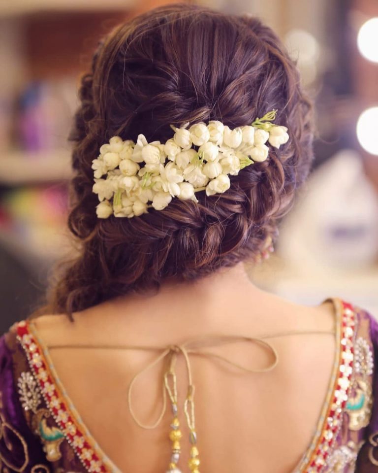 Easy jasmine flower hairstyles for short& medium hair|No heat gajara  hairstyle for modern dress|Asvi - YouTube
