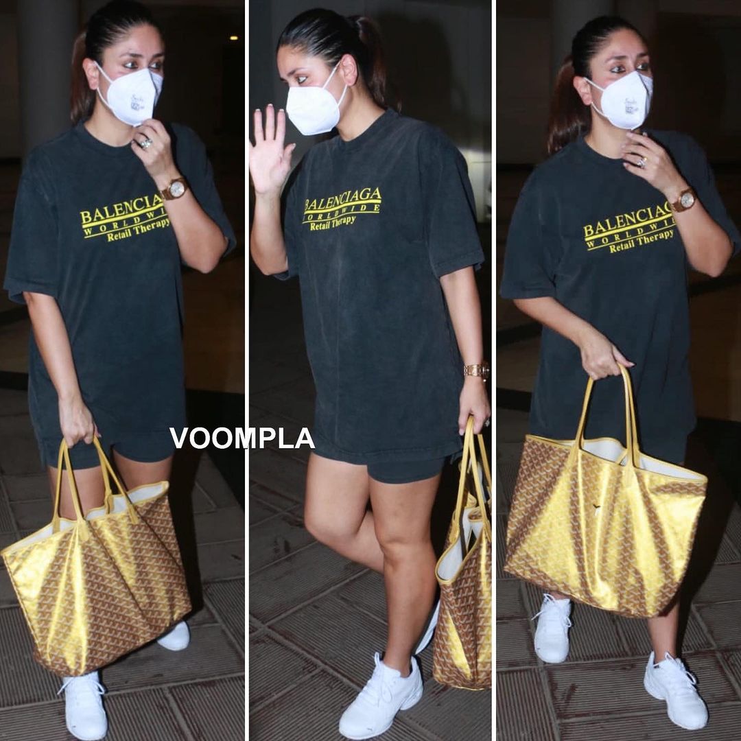 In A Rs 40K Balenciaga T-Shirt, Kareena Kapoor's Casual Look Gets