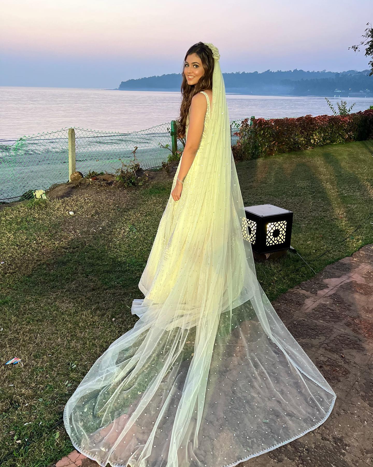 Bride Wore A Falguni And Shane Peacock's Pristine White Gown For Her ...