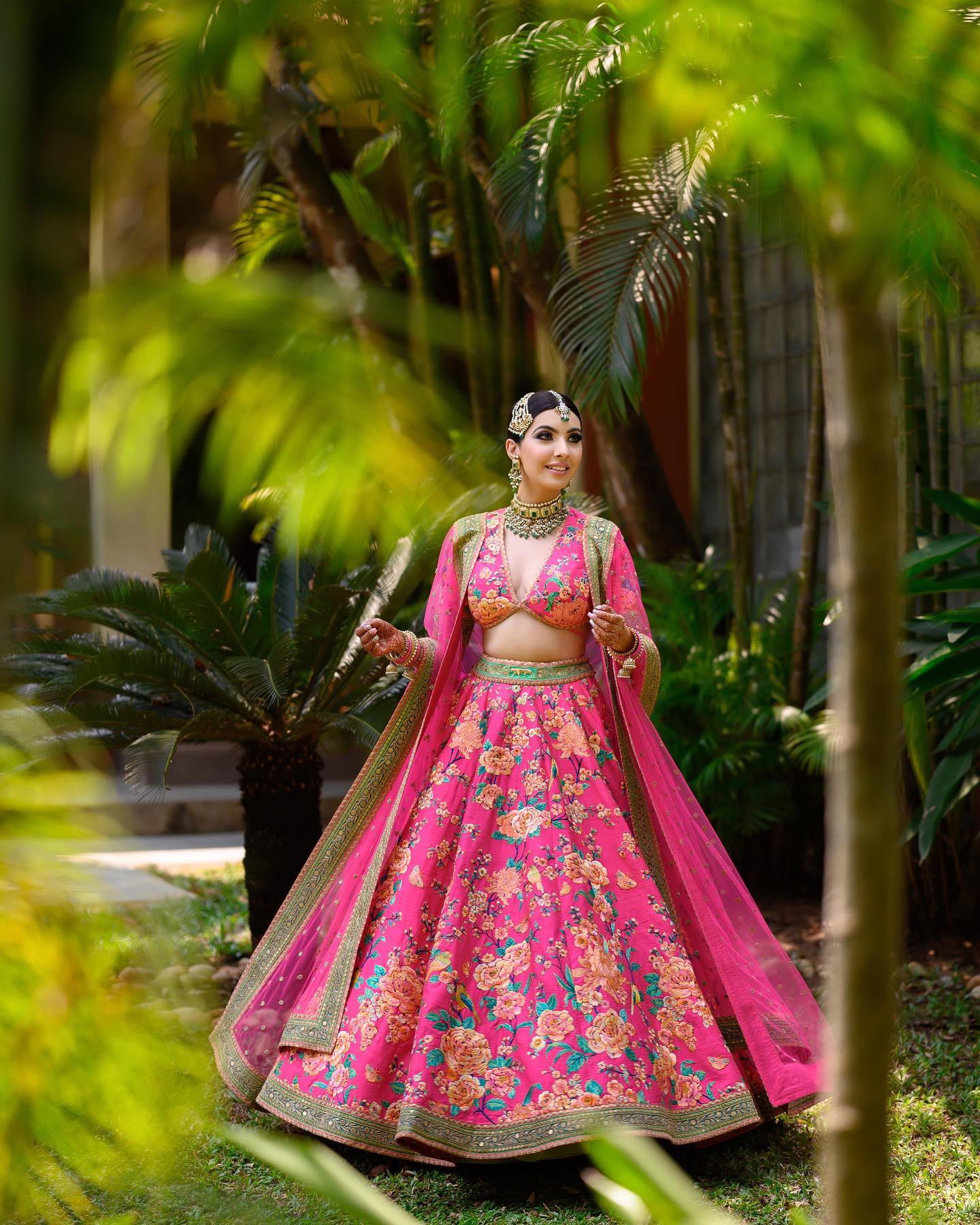 Sabyasachi Bride Stunned In A Floral Lehenga Adorned With 'Phulkari' Design  And 'Zardosi' Border