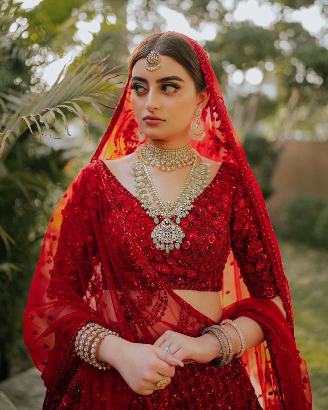 The bride Katrina Kaif @katrinakaif chose a traditional Indian red bridal  look. She wears a classic Sabyasachi red bridal lehenga in hand... |  Instagram