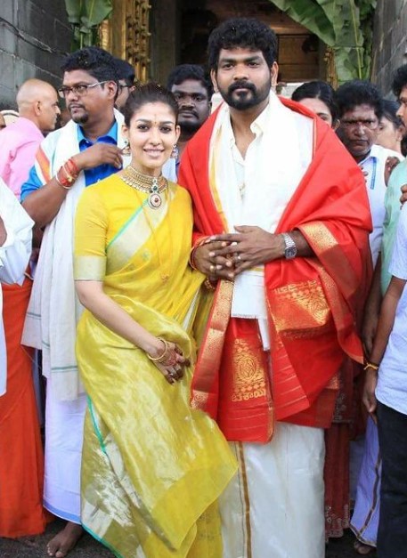 Nayanthara looks beautiful as new bride in yellow saree & sindoor as she  meets media with Vignesh Shivan; PICS | PINKVILLA