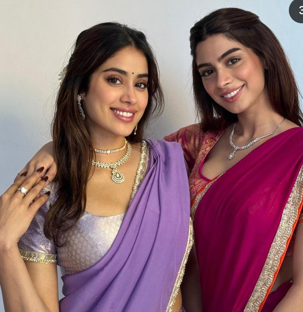 Janhvi Kapoor in a traditional half saree – South India Fashion