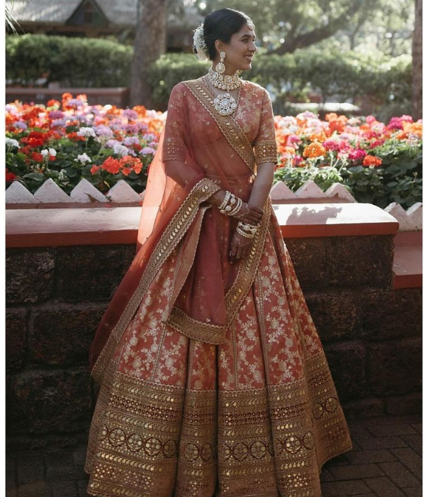 Banarasi silk Double Dupatta style Lehenga - HALFSAREE STUDIO - 4230504