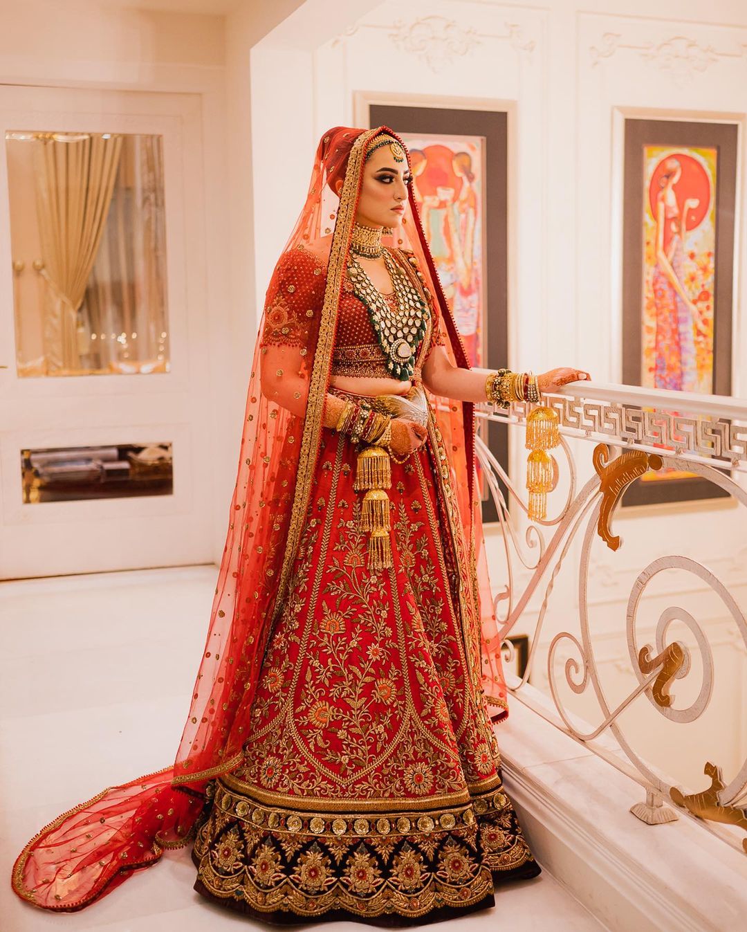 How To Choose A Color Style Of Your Double Dupatta In Bridal Lehenga -  Wigglingpen