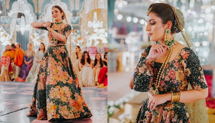 Divine Green Khaki Indian Pakistani Bridal Lehenga In Velvet SRSA33050 –  ShreeFashionWear