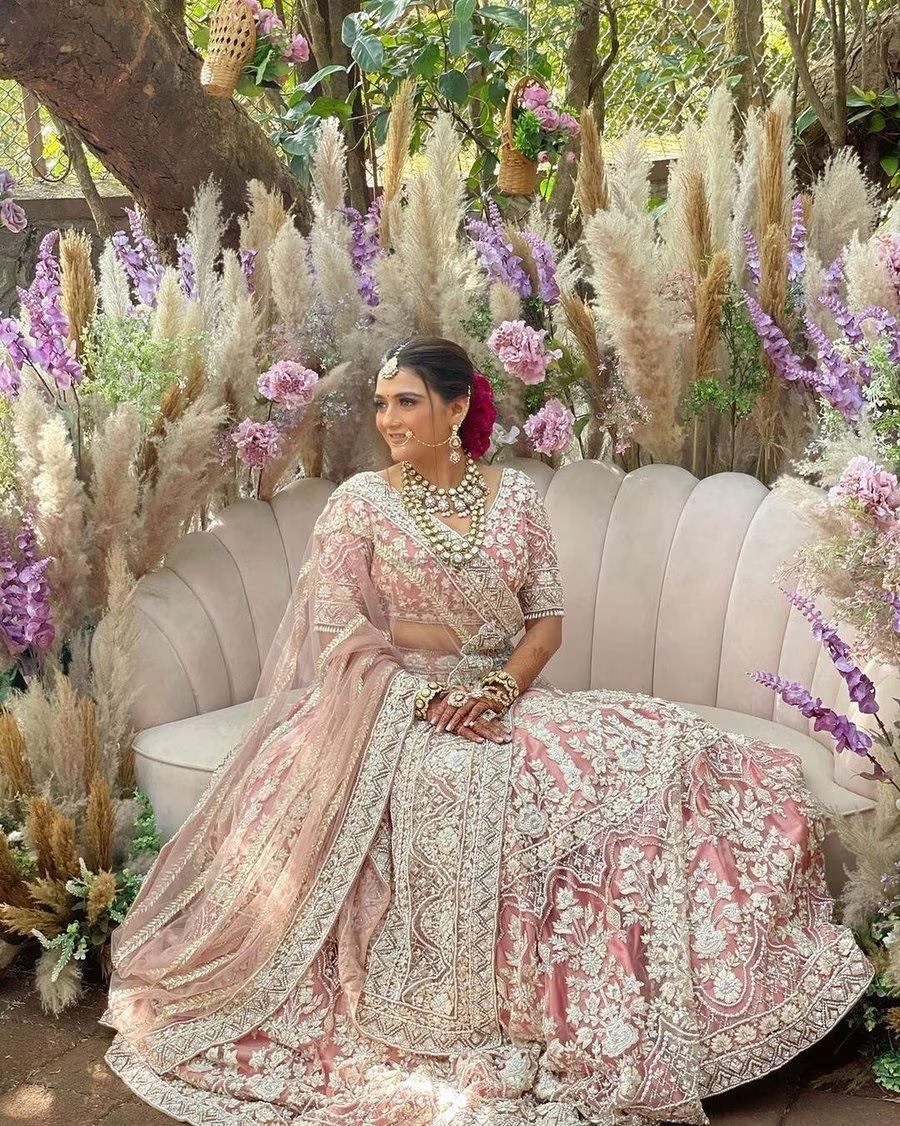 Buy Latest Light Pink Bridal Lehenga Choli,bridal Lehenga Designs,latest Bridal  Lehenga Designs 2022,sabhyasachi Lehenga Online in India - Etsy