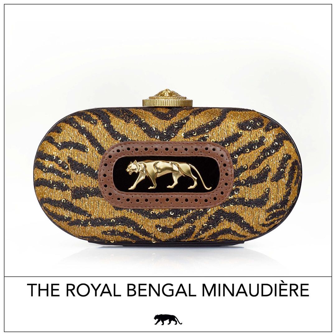 tiger-printed sabyasachi clutch