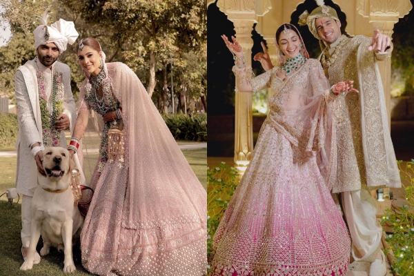 Bride Donned A Similar Look Like Kiara Advani In A Blush-Pink Lehenga ...