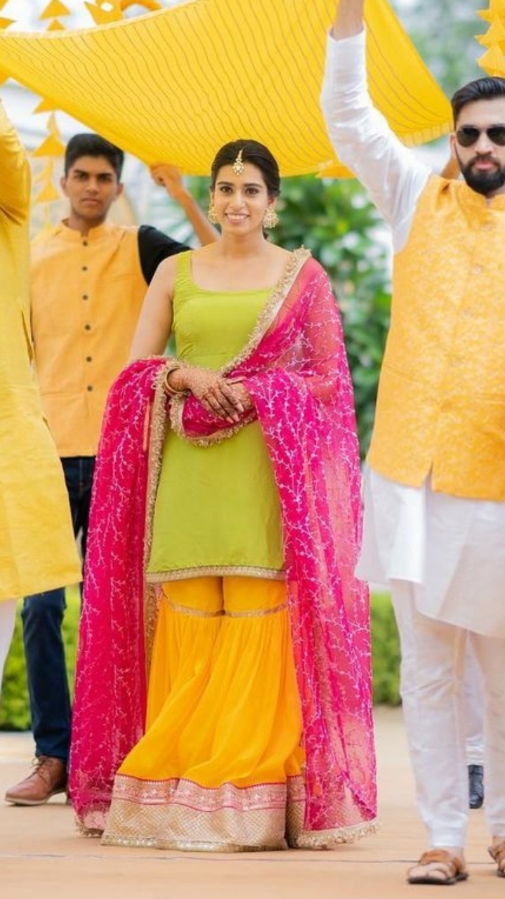 Best poses for bride in haldi ceremony | Wedding guest outfit, Haldi  ceremony outfit, Indian bride photography poses