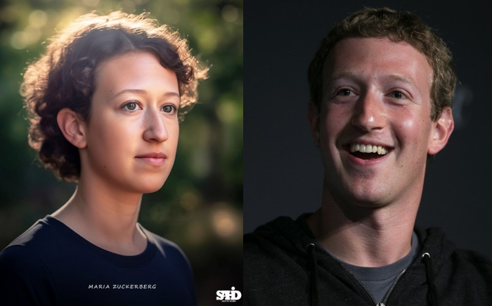 Mark zuckerberg AI Generated picture as a woman