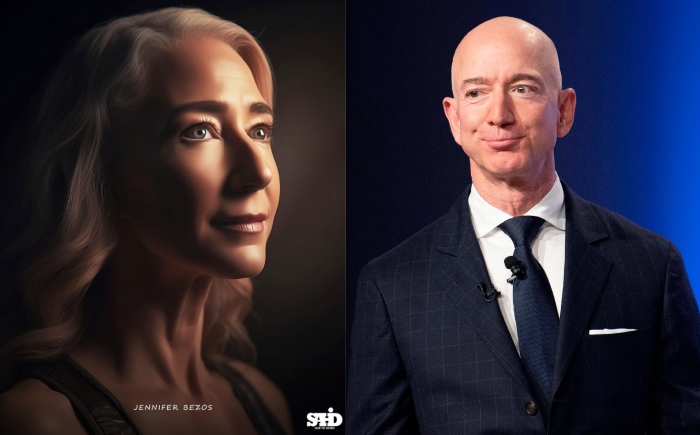 Jeff Bezos AI Generated picture as a woman