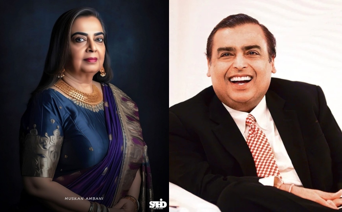 Mukesh Ambani AI Generated picture as a woman