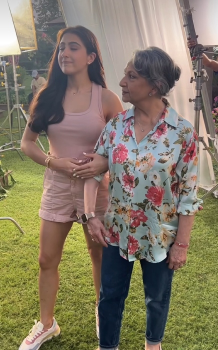 Sara Ali Khan Drops A Video With Granny, Sharmila Tagore, The 'Dadi-Poti'  Duo Spend Time On Set