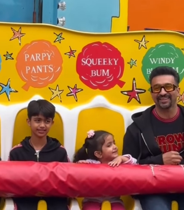 raj kundra with kids