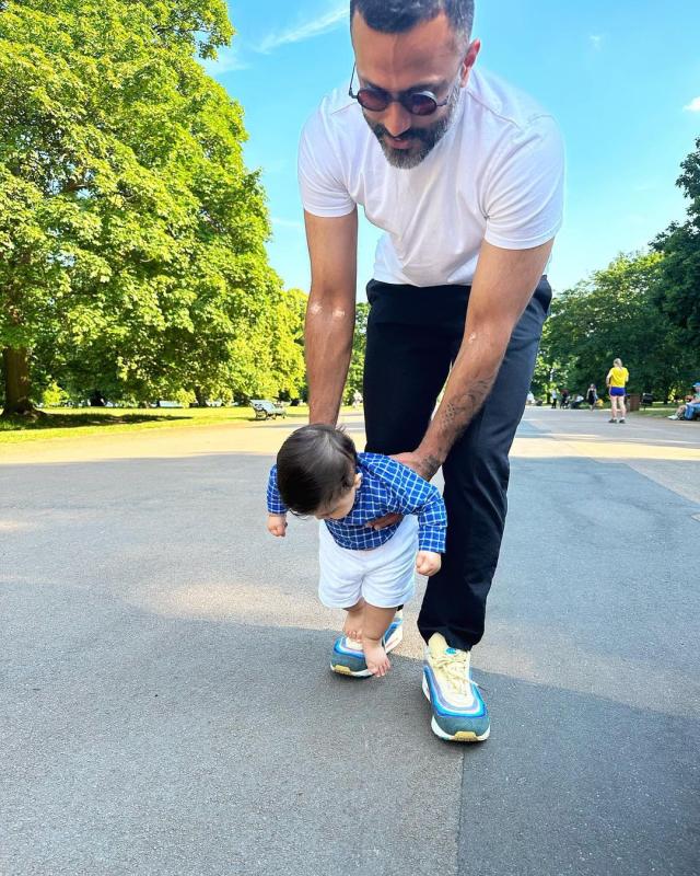 anand ahuja with his son