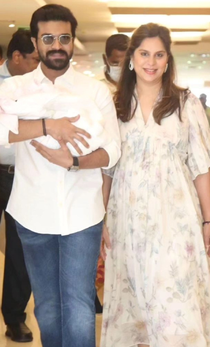 ram charan made first appearnce post embracing fatherhood