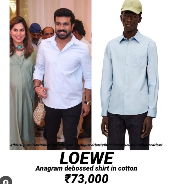 ram charan in loewe shirt