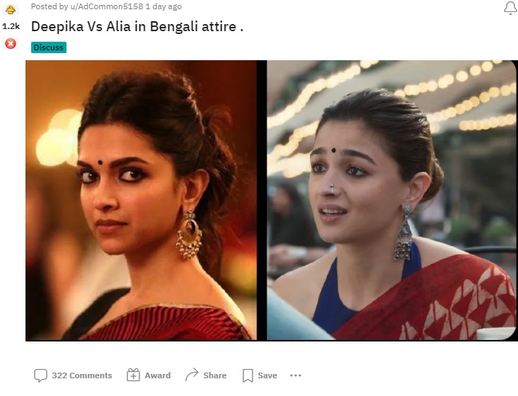 DP and Alia In Bengali Looks