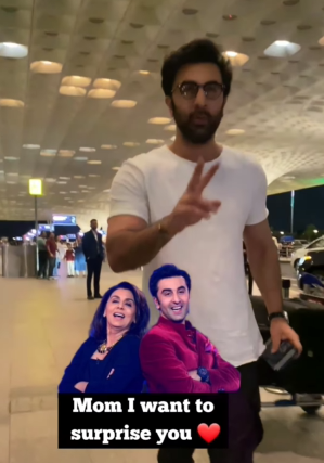 Ahead of Neetu Kapoor's birthday, Ranbir Kapoor jets off to London to  surprise her - See photos