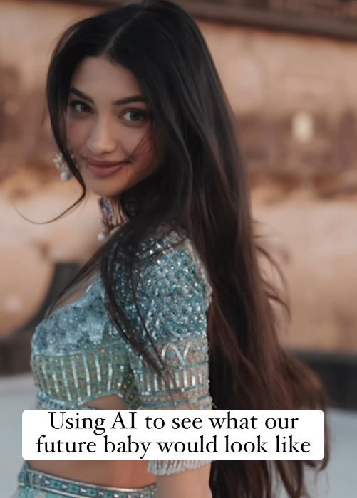 alanna panday uses ai to see what her future kid will look like