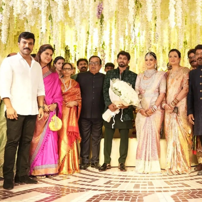 Ram Charan And Upasana As Parents At Brahmanandam's Son's Reception ...