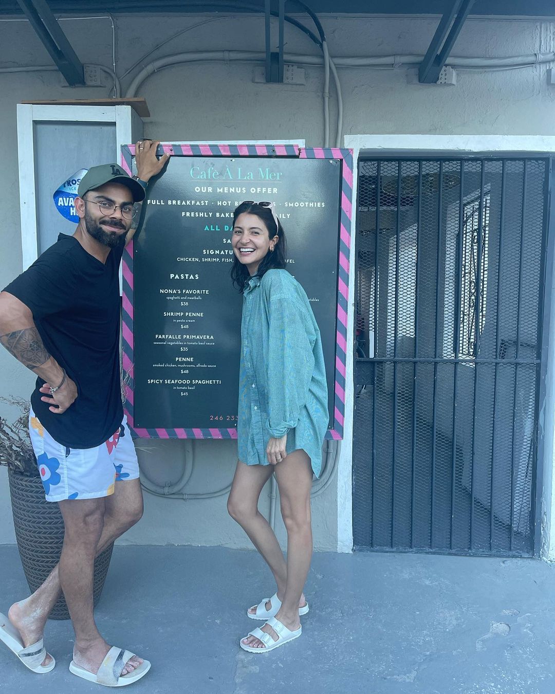 Anushka Sharma Stuns In Shirt Dress While Virat Kohli Dons Printed Shorts  For Lunch Date In Barbados