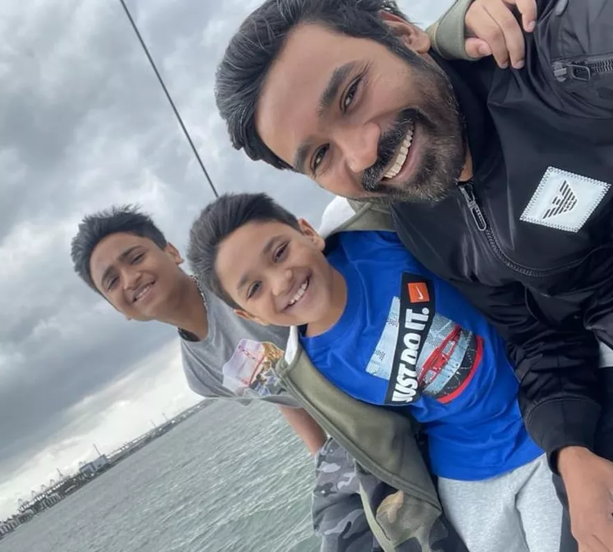 Dhanush with his sons