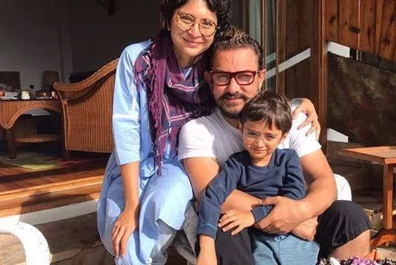 Aamir Khan, Reena Dutta, Kiran Rao, Junaid Khan