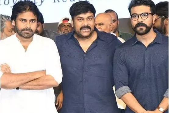 Pawan Kalyan, Ram Charan, Chiranjeevi