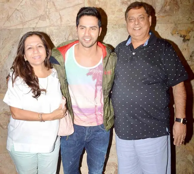 Varun with David and Karuna Dhawan