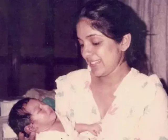 Neena with baby Masaba