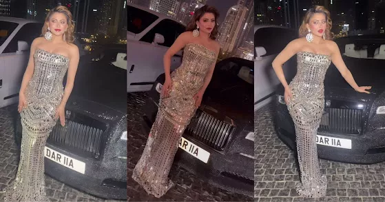 Orry, Urvashi Rautela, Urvashi Rautela Custom Diamond Dress