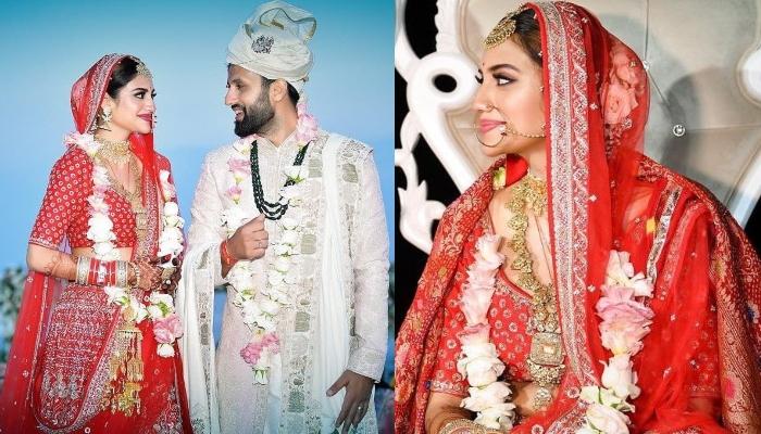 Nusrat Jahan Wore The Most Gorgeous Red Lehenga As She Ties The Knot ...