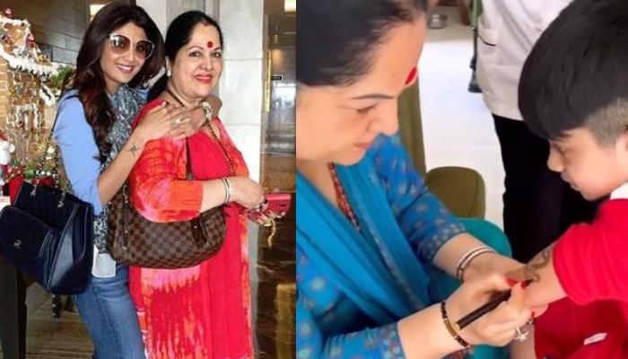 Shilpa Shetty Kundra Shares Video Of Mom, Sunanda Shetty Tattooing  'Krishna' On Son, Viaan's Biceps
